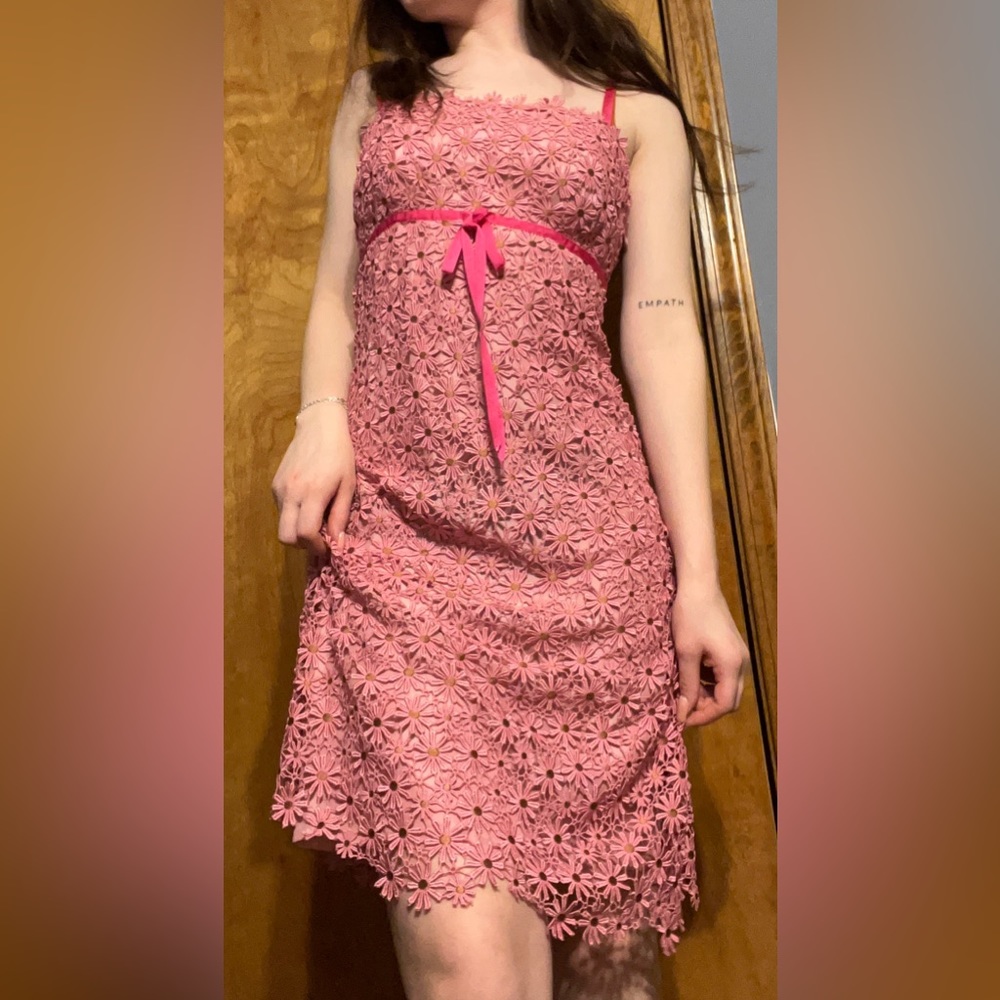 Pink daisy dress size 4